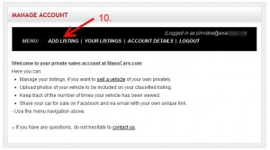 List a new car for sale with ManxCars.com
